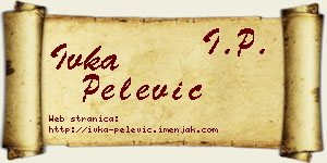 Ivka Pelević vizit kartica